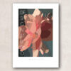 Plakat print kunst blomst natur grafisk illustration flaskegrøn tekst lyserød lyseblå pink