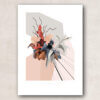 Plakat print kunst blomst natur grafisk illustration grøn lysegrøn lyserød pink