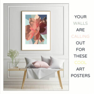 plakat poster print pastel grafisk illustration rose rosa