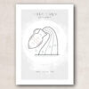 plakat, print, kunst, stjernetegn, vandmanden, grafisk, vandfarve, akvarel, stiliseret, romantisk, fin, enkel, tekst, stregtegning, interiør, nordisk stil, dansk design