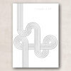 Plakat, print, kunst, winding road of life 1, snoninger, abstrakt grafisk, marmor baggrund, papirklip look, cut out, lag effekt, dybde effekt, hvid, dansk design, nordisk interiør