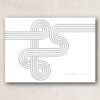 Plakat, print, kunst, winding road of life 2, snoninger, abstrakt grafisk, marmor baggrund, papirklip look, cut out, lag effekt, dybde effekt, hvid, dansk design, nordisk interiør