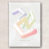 plakat, beige baggrund, grå penselstrøg,pastelfarver, lyserød, lysegrøn, lysegul, lyselilla, , blue, popart, fresh, cool, trendy, happy, poster